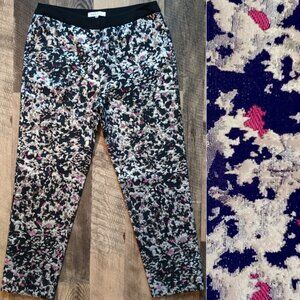 Sandro Pants Jacquard Metallic Printed Trousers High Waisted